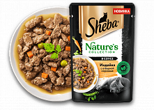 Sheba Nature's Collection Pouch Индейка с отборной морковью и горошком в соусе, 75 гр